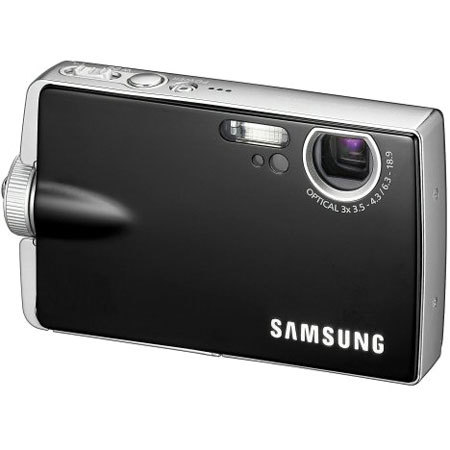 Samsung VP-MS11 Digital Point & Shoot Camera / MP3 and Voice Recorder 5.25 mega-pixel, 3x Optical / 15x Digital Zoom, 128mb Built In Memory, Black.