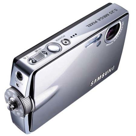 Samsung VP-MS11 Digital Point & Shoot Camera / MP3 and Voice Recorder 5.25 mega-pixel, 3x Optical / 15x Digital Zoom, 128mb Built In Memory, Silver.