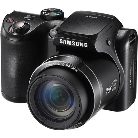 Samsung WB100 Digital Camera, Black
