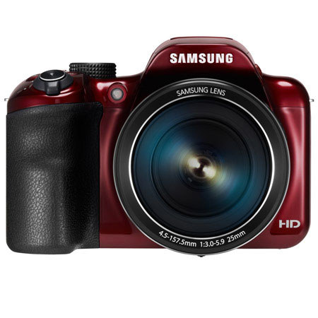 Samsung WB1100F Smart Digital Camera with 25-875mm Lens, Red