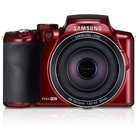 Samsung WB2100 Digital Camera, Red