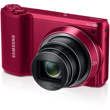 Samsung WB800F Camera, Red, Bundle with Accessories