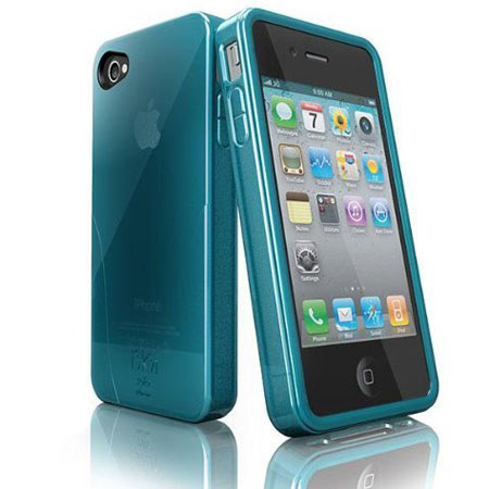 iSkin Solo TPU Silicone Case for iPhone 4/4S, Blue