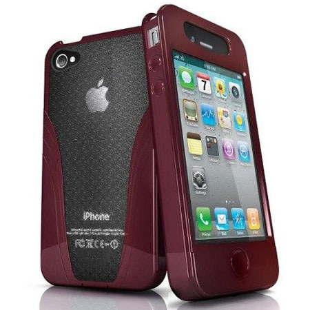 iSkin Solo VU Case for iPhone 4/4S, Red