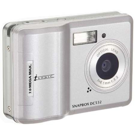 iSonic Snapbox DC-532 5.2 MP Digital Point & Shoot Camera with 16mb Internal Memory, 8x Digital Zoom Lens, 2.4" LCD Screen