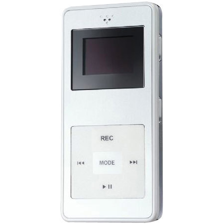 iSonic Snapbox X1 1-Gig MP3 Player, FM Tuner/Recording, Video Playback (AMV File) Voice Recording / Playback, Video Game, Color: White