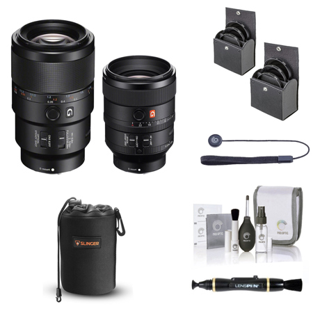 Sony FE 100mm f/2.8 STF GM & FE 90mm f/2.8 Macro G OSS Lens for Sony E w/Acc Kit