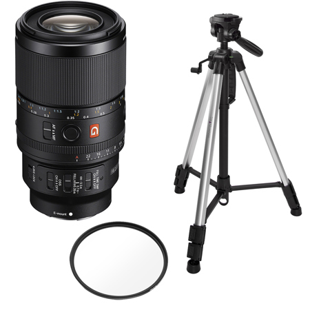 Sony FE 100mm f/2.8 GM OSS Macro Lens, with 67mm Filter and 3-Sec Al Tripod