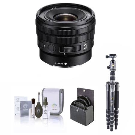 Sony E 10-20mm f/4 PZ G Lens for Sony E with Vanguard VEO 3 GO 235AB Tripod Kit