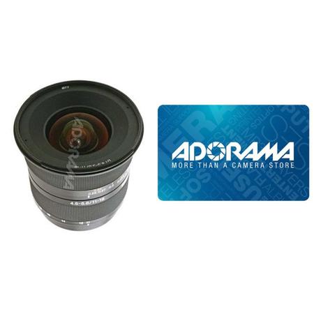 Sony 11-18mm f/4.5-5.6 DT, a (alpha) Mount Lens w/Adorama $50.00 Gift Card