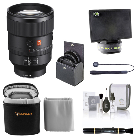 Sony FE 135mm F1.8 GM Lens for Sony E, Bundle with ProOptic 82mm Filter Kit, Flex Lens Shade, Soft Lens Case, Lens Cleaner, Cleaning Kit, Universal Lens Cap Tether