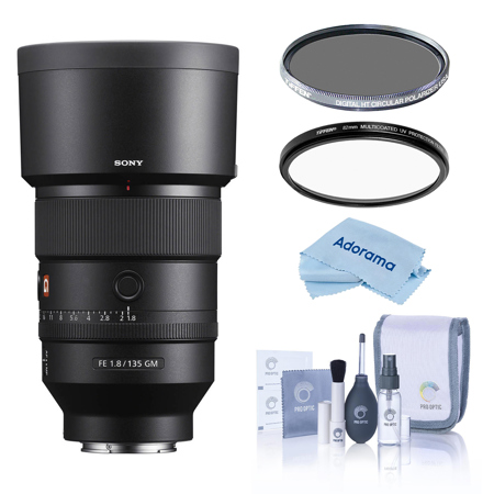 Sony FE 135mm f/1.8 GM Lens, Bundle with Tiffen 82mm UV and CPL Filters