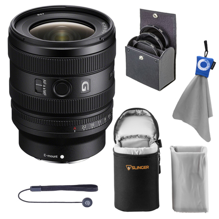 Sony FE 16-25mm f/2.8 G Lens, Bundle with 67mm Filter Kit, Universal Cap Tether and Case