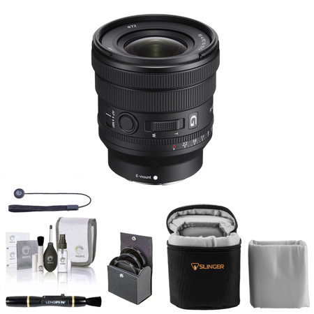 Sony FE PZ 16-35mm f/4 G Lens for Sony E Bundle with 72mm Digital Essentials Filter Kit, Soft Lens Case, Lens Cleaner, Cleaning Kit, Universal Lens Cap Tether