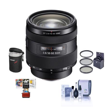 Sony 16-50mm f/2.8 DT Alpha ADSLR Mount Zoom Lens with Free Mac Accessory Bundle