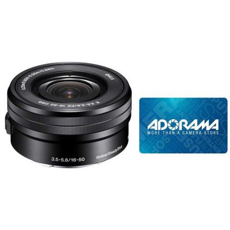 Sony 16-50mm F3.5-5.6 OSS Pancake E-Mount Lens w/$25.00 Gift Card