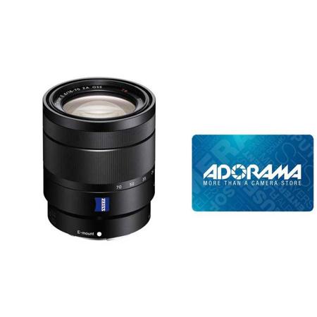 Sony Vario-Tessar T* 16-70mm F4 ZA OSS EMount NEX Camera Lens W/$50.00 Gift Card