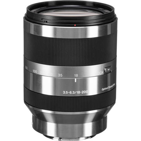 Sony 18-200mm f/3.5-6.3 OSS E-mount NEX Series Camera Lens, Silver