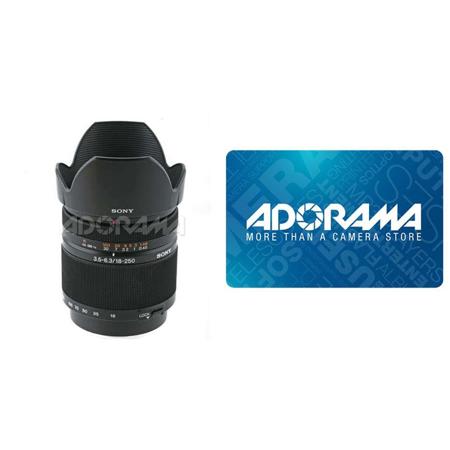 Sony 18-250mm f/3.5-6.3 DT ED A-Mount Zoom Lens w/$50.00 Gift Card