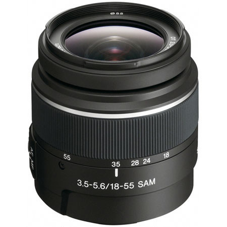 Sony 18-55mm f/3.5-5.6 DT Alpha A Mount Zoom Lens with Tiffen 55mm UV Filter