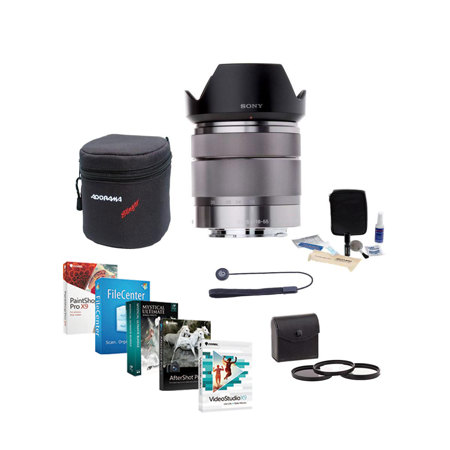 Sony 18-55mm f/3.5-5.6 OSS E-Mount Lens with Free Accessory Bundle