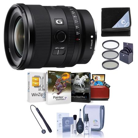 Sony FE 20mm f/1.8 G Lens for Sony E with Mac Software & Accessories Kit