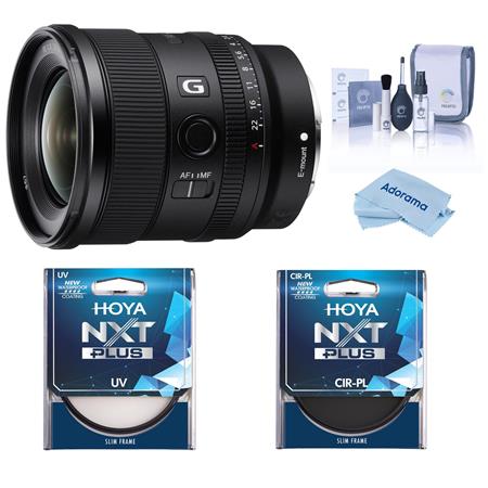 Sony FE 20mm f/1.8 G Lens for Sony E with Hoya 67mm UV+CPL Filter Kit