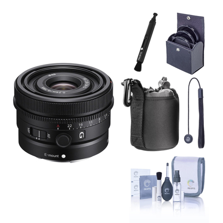 Sony FE 24mm f/2.8 G Lens for Sony E, Bundle with ProOptic 49mm Filter Kit, Lens Cap Tether, Lens Pouch, Lens Cleaner, Cleaning Kit