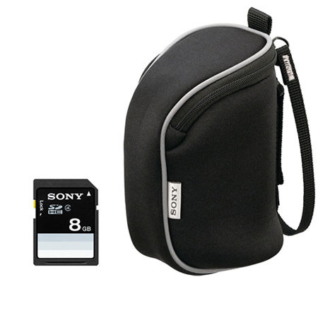 Sony 8GB SDHC Memory Card and Camcorder Case