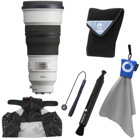 Sony FE 300mm f/2.8 GM OSS Lens w/Wrap, Lens Cleaner,Cover,Lens Cap Tether,Cloth