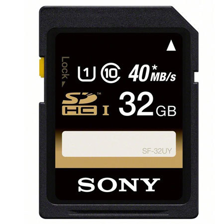 Sony 32GB UHS1 R40 Class 10 High Speed SDHC Memory Card