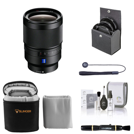 Sony Distagon T* FE 35mm f/1.4 ZA Lens for Sony E, Bundle with 72mm Filter Kit, Lens Case, Lens Cleaner, Cleaning Kit, Lens Cap Tether