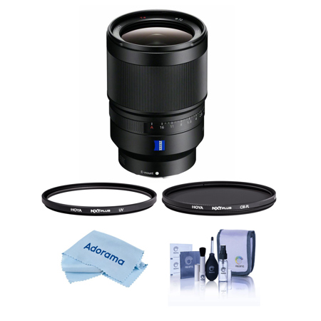 Sony Distagon T* FE 35mm f/1.4 ZA Lens for Sony E, Bundle with Hoya 72mm UV+CPL Filter Kit, Cleaning Kit, Cleaning Cloth
