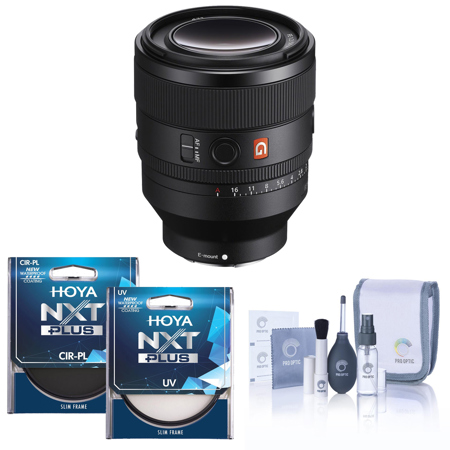 Sony FE 50mm f/1.2 G Master Lens with Hoya 72mm UV+CPL Filter Kit