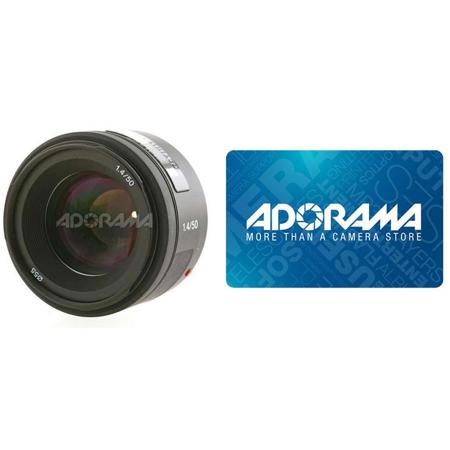 Sony 50mm f/1.4 Lens for A-Mount w/Adorama $25.00 Gift Certificate