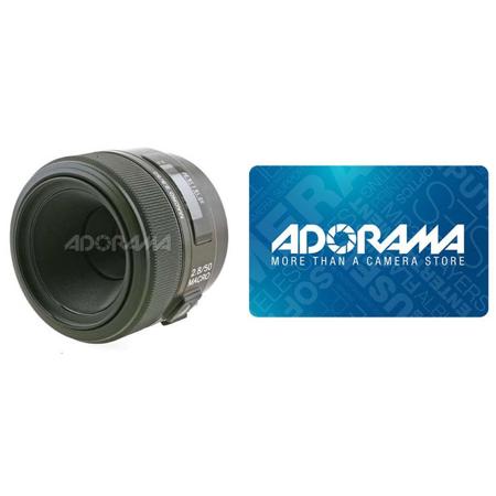 Sony 50mm f/2.8 Macro Lens for Alpha A W/Adorama $50.00 Gift Certificate