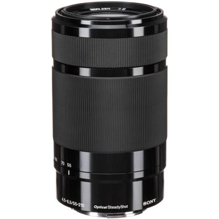 Sony E 55-210mm f/4.5-6.3 OSS Lens for Sony E, Black SEL55210/B