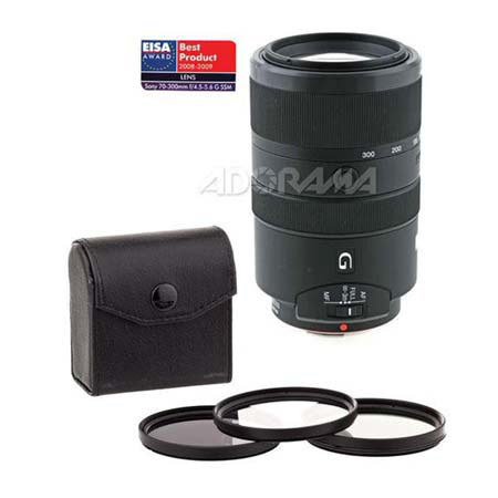 Sony 70-300mm f4.5-5.6 Zoom Lens f/Alpha DSLR Cameras w/62mm Filter Kit