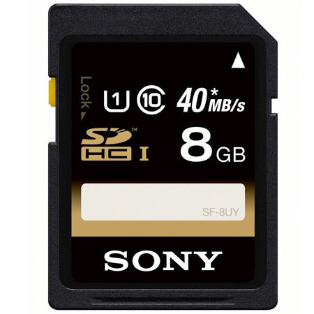 Sony 8GB UHS1 R40 Class 10 High Speed SDHC/SDXC Memory Card