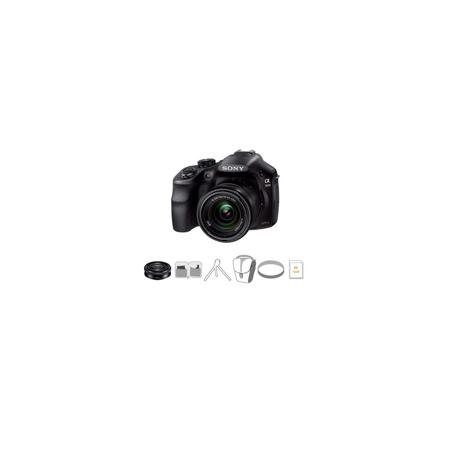 Sony Alpha A3000 Camera w/18-55 Lens Bundle w/20mm Lens & Accessory Pack
