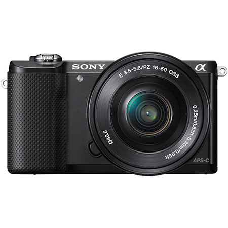 Sony Alpha a5000 Digital Camera w/16-50mm E-Mt Lens & Free Accessories - Black
