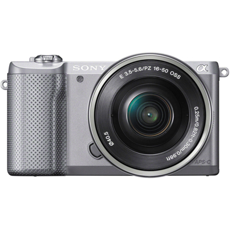 Sony Alpha a5000 Mirrorless Camera with 16-50mm E-Mount Lens Kit- Silver