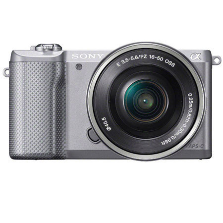 Sony Alpha a5000 Dig Camera with 16-50mm E-Mt Lens Silver With Advanced Bundle