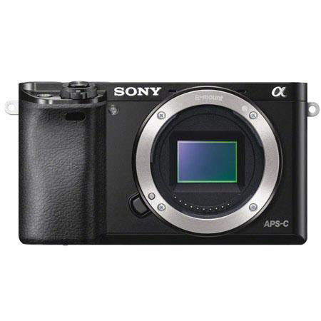 Sony Alpha A6000 Mirrorless Body and Free PC Accessory Bundle, Black