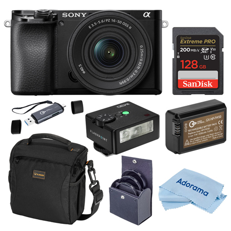 Sony Alpha a6100 Mirrorless Camera with 16-50mm f/3.5-5.6 Lens & Essentials Kit