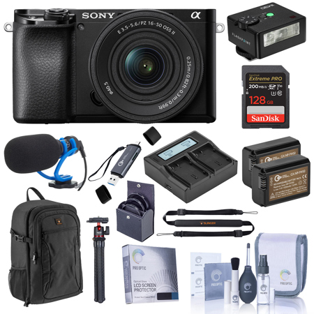 Sony Alpha a6100 Mirrorless Camera with 16-50mm f/3.5-5.6 Lens & Accessories Kit