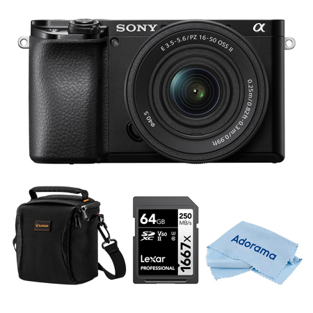 Sony Alpha a6100 Mirrorless Camera with 16-50mm f/3.5-5.6 Lens & Included Value