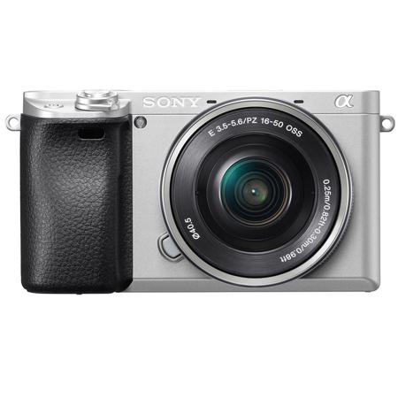 Sony Alpha A6300 Mirrorless Camera Silver with 16-50mm OSS Lens
