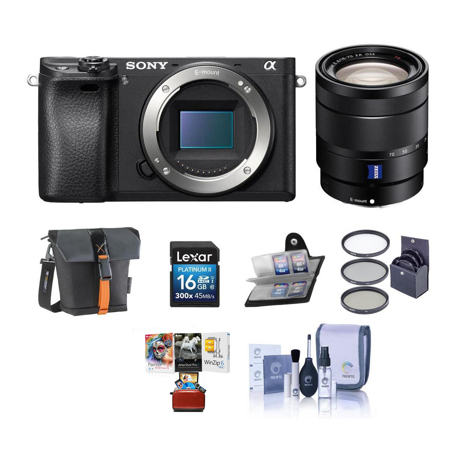 Sony Alpha a6300 Mirrorless Camera Black W/16-70mm F4 Lens/Free Accessory Bundle
