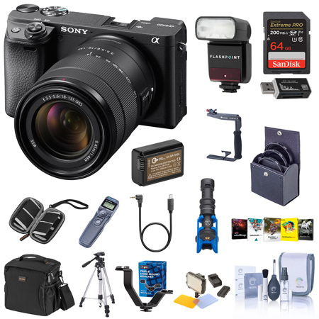 Sony Alpha a6400 Mirrorless Camera w/18-135mm f/3.5-56 OSS Lens & Complete Kit